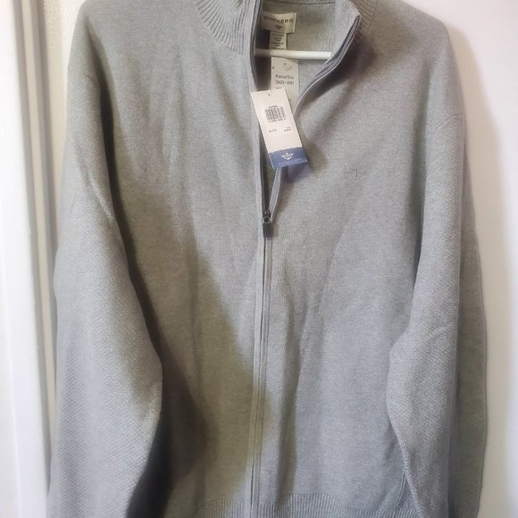Dockers Men's Cardigan Sweater XL Light Gray - Picture 5 of 6